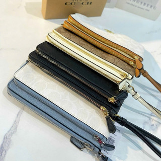 Ví C  Double Zip chất da thật mềm dày bền