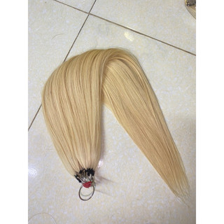 Tóc lông vũ cao cấp tẩy 1 sợi 50 cm 18k siêu mượt không xù - tóc thật 100%
