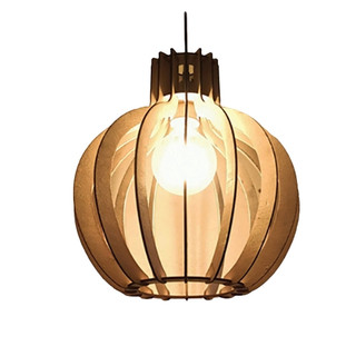 Đèn gỗ thả trần trang trí nhà cửa, decor quán cafe, nhà hàng