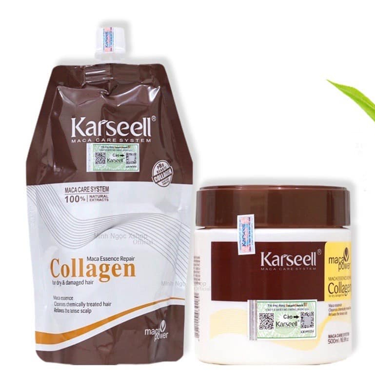 Kem ủ tóc phục hồi siêu mượt Collagen Karseell Maca 500ML, tóc đẹp chuẩn salon rất an toàn và phù hợp với mọi loại tóc