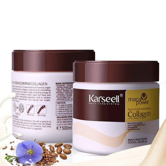 Kem Ủ Tóc Collagen Karseell Phục Hồi Tóc Hư Tổn Siêu Mềm Mượt Hương Nước Hoa Phục Hồi Tóc Chuẩn Salon dùng tại nhà