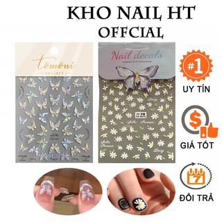 Sticker dán móng 5D hình hoa lá cánh bướm xinh