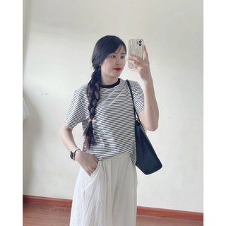 Áo thun babytee kẻ sọc cổ tròn - Retrostyle - Aophongke546_P13K20