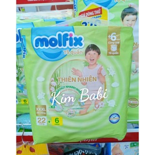 Tã quần Molfix thiên nhiên size XXXL22+6 miếng