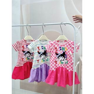 Váy bé gái - đầm in mèo Kuromi đuôi cá xinh xắn nhiều mẫu cho bé mặc hè 8-26kg