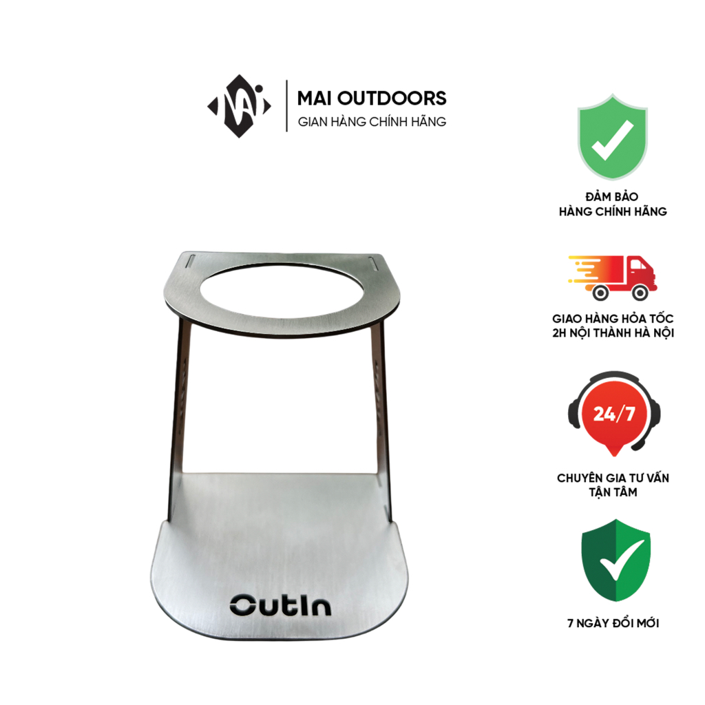 Kệ Inox xếp gọn cho máy pha cà phê Outin Nano