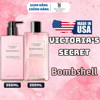 Body Mist Victoria Secret Chính Hãng Bombshell, Xịt Thơm Body Toàn Thân Hương Nước Hoa 250ml