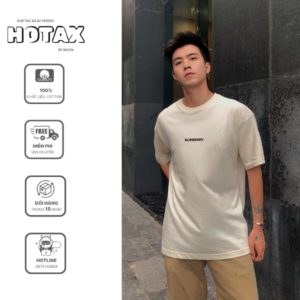 Áo thun Burberry Mặt Nạ Ma nam nữ, áo phông In Hình Burberry Form Rộng T-Shirt Unisex, Chất liệu 100% Cotton cao cấ