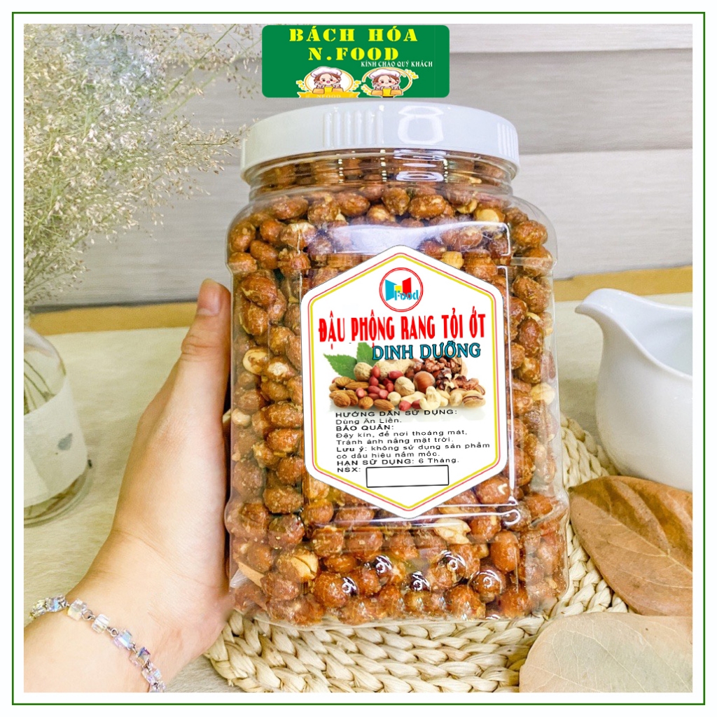 Đậu Phộng Rang Tỏi Ớt Giòn thơm Béo ( 500G/1KG )