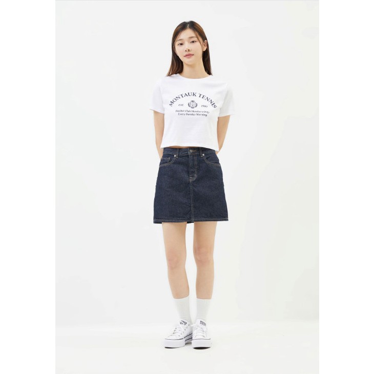 SPAO Áo crop trắng Hàn Quốc