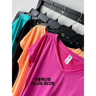 [Virusplussize] áo tập Xersion cổ tim bigsize