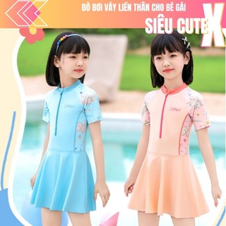 Đồ bơi bé gái dạng váy liền thân, Đồ bơi giữ nhiệt cho bé gái - Hàng nhập khẩu