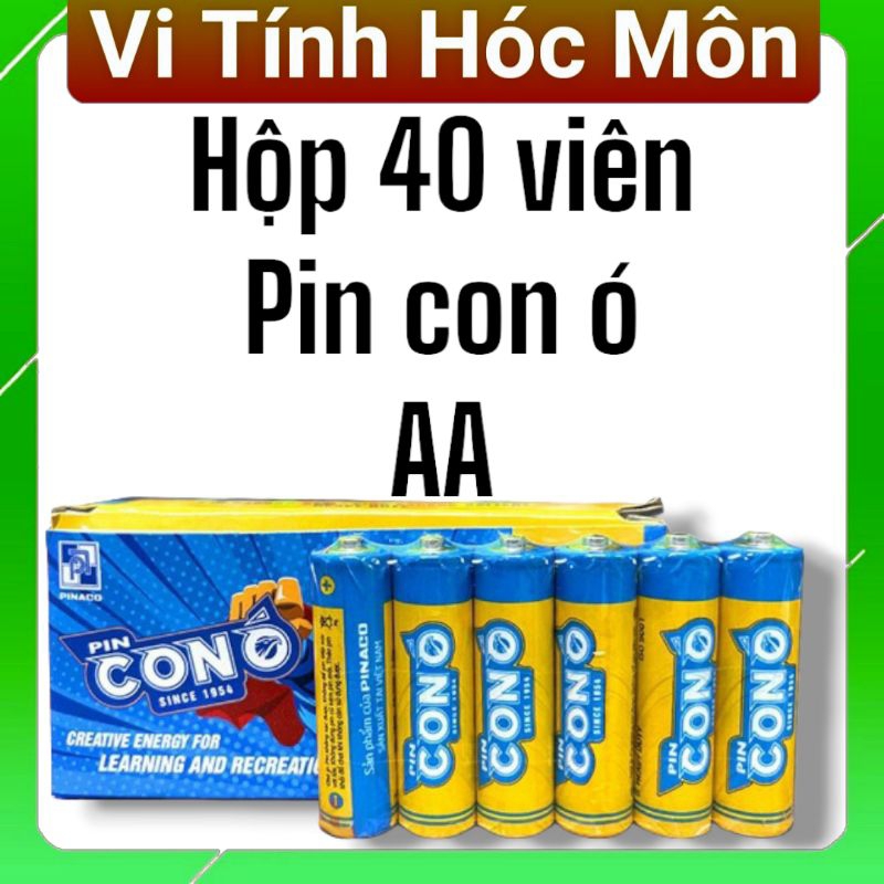 hộp 40 viên pin con ó AA 2AA phụ kiện hóc môn