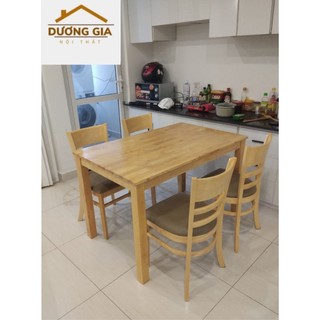 Combo Bộ bàn ăn cabin 4 ghế gỗ bọc nệm cao cấp