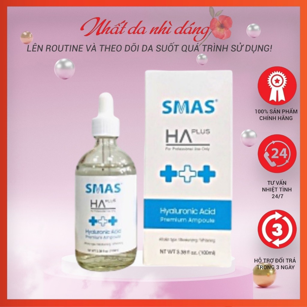 Smas HA plus / SMAS HA serum cấp ẩm chai 100ml