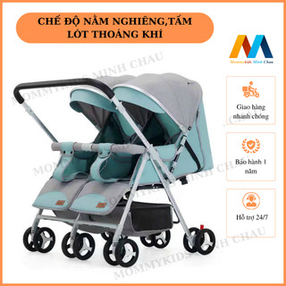 Xe đẩy đôi cho bé, xe đẩy song sinh, xe đẩy đa năng 2 chiều cho bé
