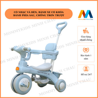 XE ĐẨY CHO BÉ KIÊM XE CHÒI CHÂN, XE ĐẠP 3 BÁNH 618 AN TOÀN CÓ KHUNG BẢO VỆ CHO Bé