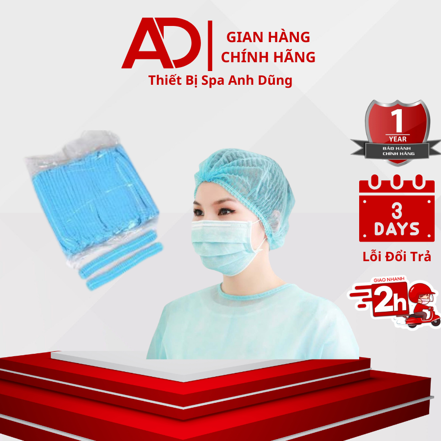 Chụp Tóc Y Tế , MŨ Chùm Đầu - 100 Chiếc