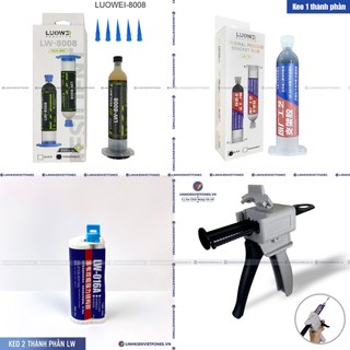 Bộ dụng cụ dán keo , keo 1 thành phần lowei , keo 2 thành phần lowei ab -016a