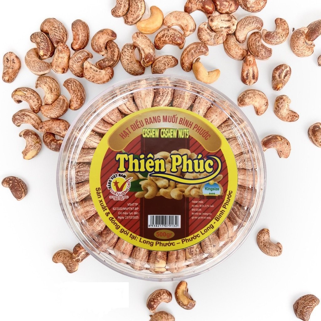 500G Hạt điều rang muối nguyên lụa BÌnh Phước