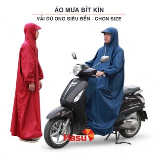 Áo mưa kín người - Áo mưa bít kín 1 người vải dù tổ ong siêu bền Hasu Việt Nam