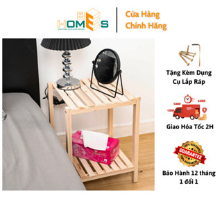 Kệ tab gỗ đầu giường 2 tầng Behomes - Nội thất phòng ngủ, phòng khách