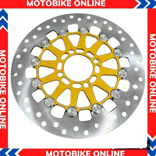 Đĩa king drag 267mm khoen inox 304 màu vàng