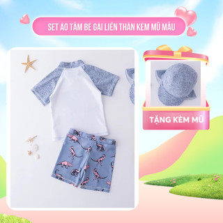 Set đồ bơi kèm mũ hình khủng long bé trai