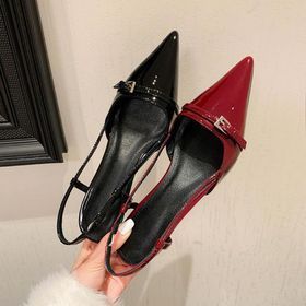 Giày cao gót slingback khóa nhỏ 4cm Toffly Shoes _ SB001 khách chọn màu size