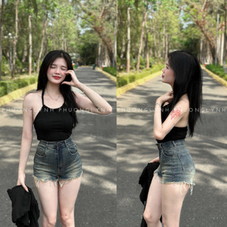 Quần short nữ rách lai tua rua , quân đùi nữ dáng ôm chất jean co dãn mạnh PLQ278-SHOP PHUONG LYNH