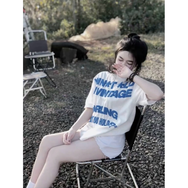 Áo Thun Nam nữ cổ tròn in chữ DARLING A168, áo phông tay lỡ phong cách đường phố 2024 | BigBuy360 - bigbuy360.vn