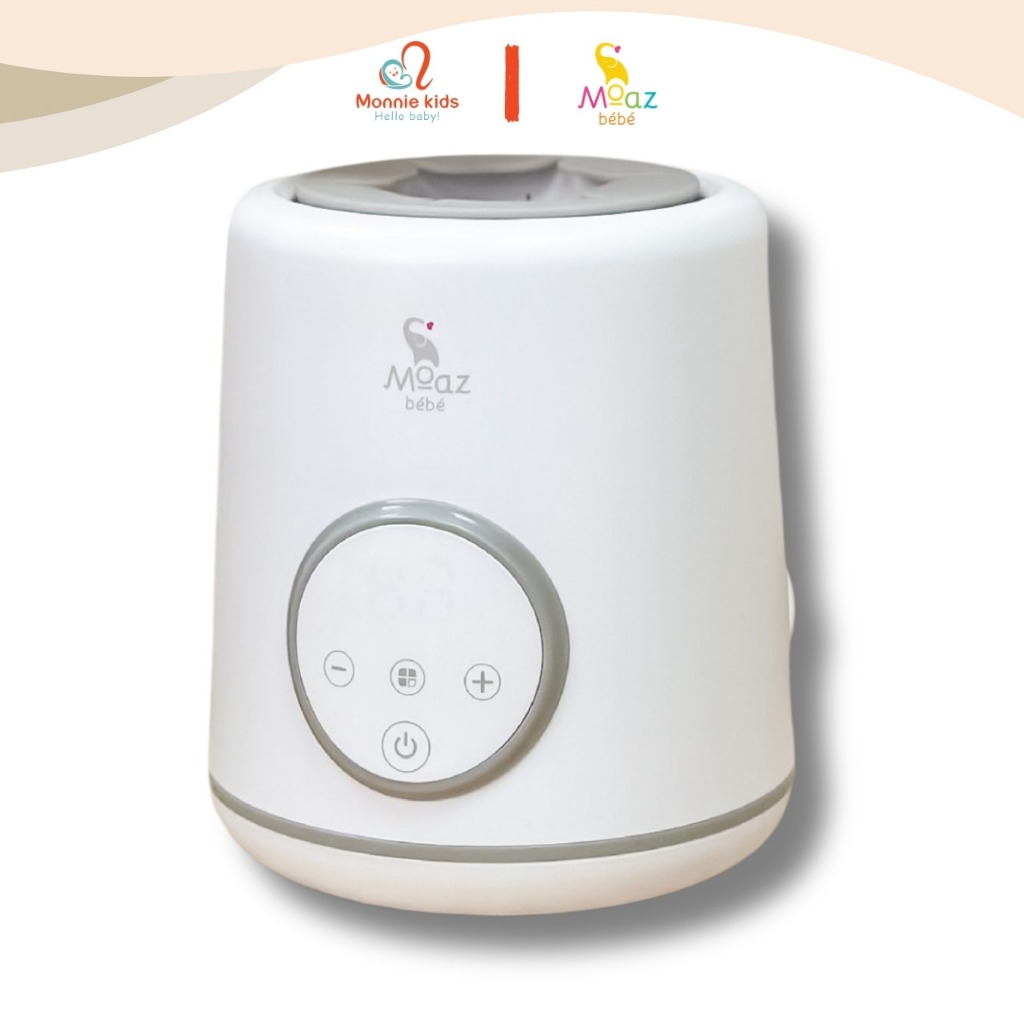 Máy lắc bình sữa Moaz Bebe MB079 cho bé, máy giữ ấm bình sữa tự động thông minh - Monnie Kids
