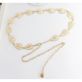 Đai váy Belt xích khóa móc lá gân xinh xắn