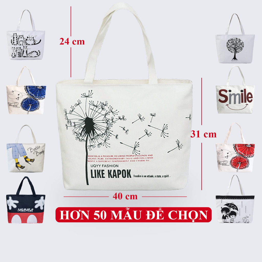 Túi Đeo Vai Tote Nữ Laabra Cao Cấp Phong Cách Hàn Quốc. Túi Vải Tote Nữ Đeo Vai Dễ Dùng Đi Học Đi Làm Đi Chơi Tiện Lợi.