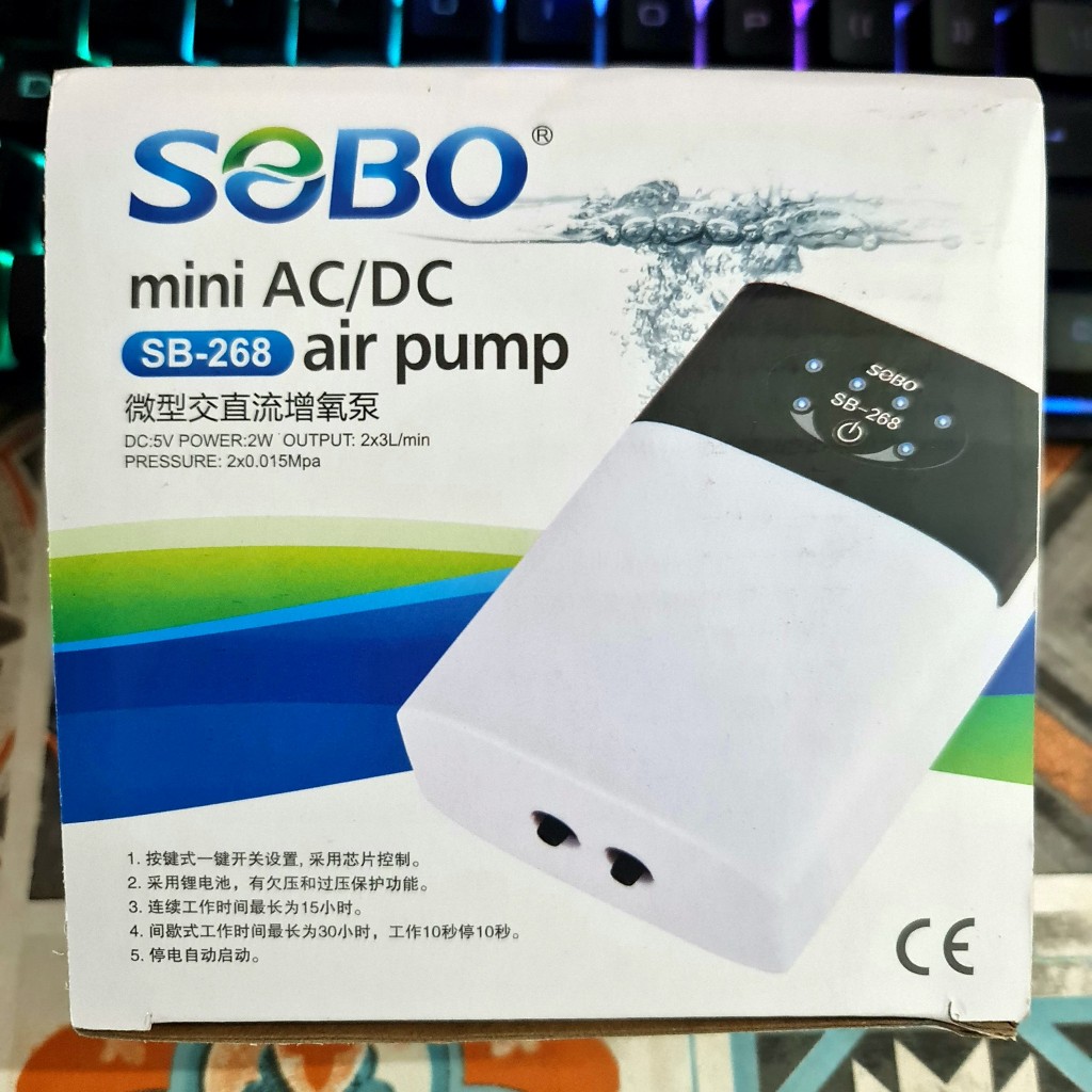 Máy Sủi Oxy Tích Điện SOBO (tặng kèm bộ dây + sủi)