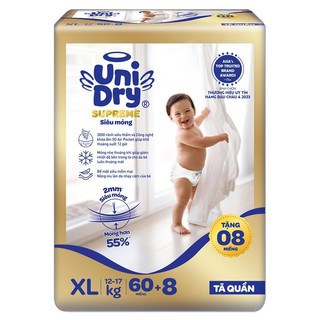 Tã Quần UniDry Gói Cực Đại M76/L68/XL60/XXL54