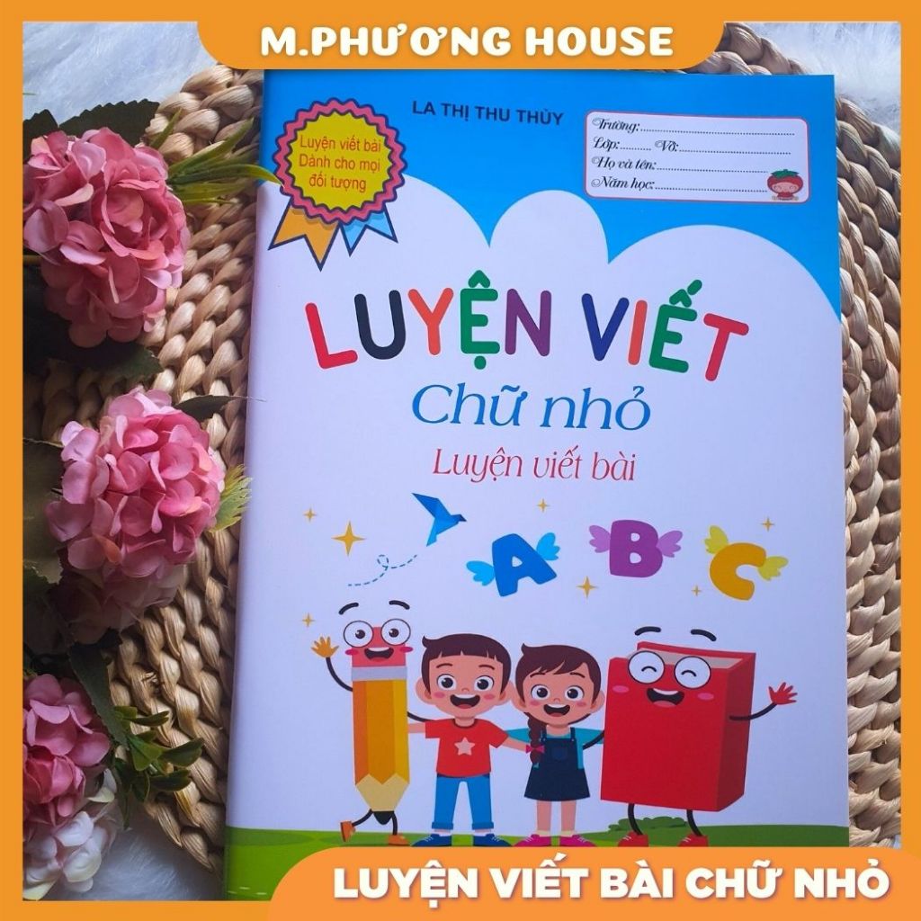 Vở rèn viết bài chữ đứng chuẩn chữ nhỏ