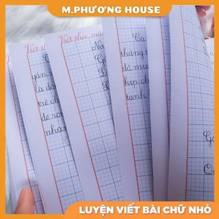 Vở rèn viết bài chữ đứng chuẩn chữ nhỏ
