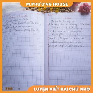 Vở rèn viết bài chữ đứng chuẩn chữ nhỏ