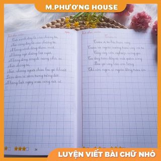 Vở rèn viết bài chữ đứng chuẩn chữ nhỏ