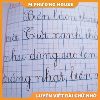 Vở rèn viết bài chữ đứng chuẩn chữ nhỏ