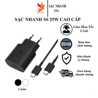 Bộ sạc nhanh 25W Cao Cấp TYPE C cho Note 10,Note 20, A70, A71, A80, A90, S20, S20+ S20, S10, S9, S8. Chính hãng TKN
