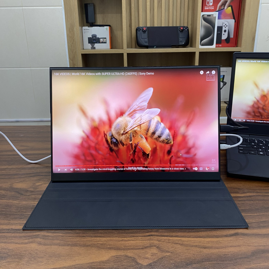 Màn hình di động 15 inch IPS 2K 144Hz có Type-C ThunderBolt - Tặng kèm bao da | BigBuy360 - bigbuy360.vn