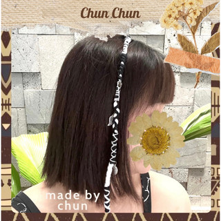 Dây đan tóc phong cách du mục thổ cẩm - Hairwrap boho