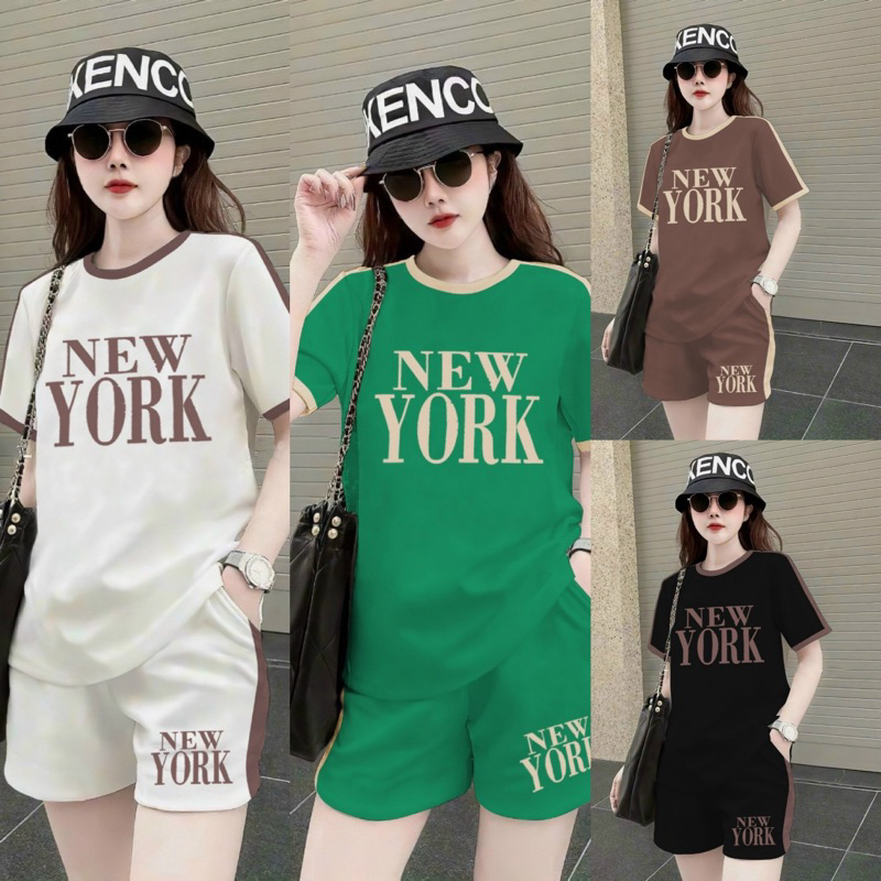 Bộ Đồ Short Thun Thể Thao Cotton New.york Đẹp Mát Mịn Siêu Hót Đủ Size