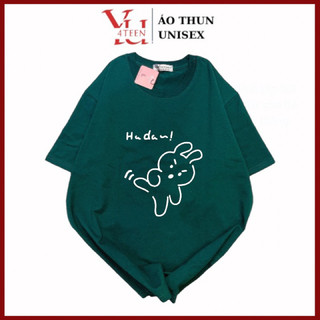 Áo Thun PHÔNG UNISEX in Decal THỎ CUTE DỄ THƯƠNG - Hình chụp thật (Đủ size M-L-XL-XXL BIGSIZE)