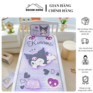 Chiếu điều hòa cao su non cho bé kích cỡ 60x120cm, Vãi băng lụa thoáng khí mềm mại giúp bé mát lưng ngủ ngon và sâu giấc