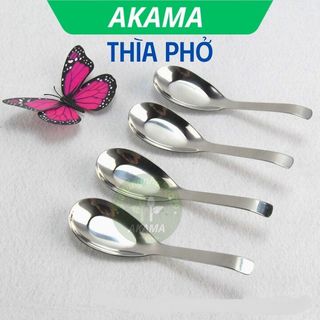 Thìa ăn phở, muỗng ăn cơm, inox  không gỉ ,cán dày sáng bóng, cầm chắc tay dài 16.5cm