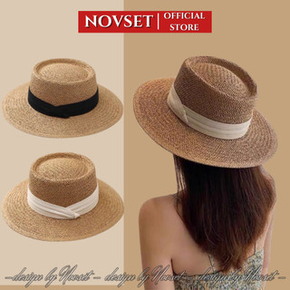 Nón cói panama mũ cói gaucho đai xếp đi biển hot nhất