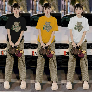 Sét bộ thể thao nữ áo thun quần bố qc cao cấp đủ size